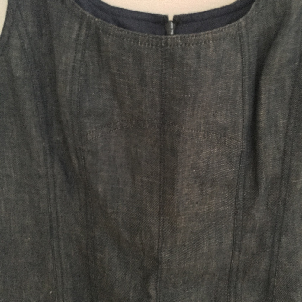 Talbots 6P textured denim jumper/shift